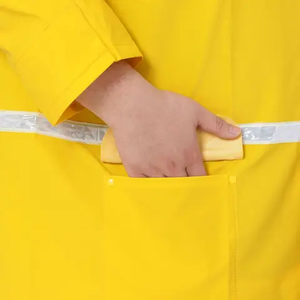 Combinaison imperméable réutilisable de logo personnalisable de matériel de Spandex de veste et de pantalon de pluie de PVC pour le travail extérieur - Product Image 3