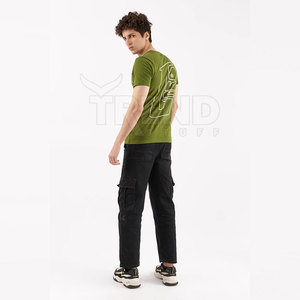 100% coton biologique hommes personnalisé été T-Shirts séchage rapide respirant tenue décontracté brodé Logo solide motif imprimé court - Product Image 4