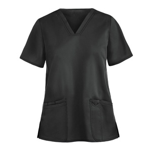 Uniforme de gommage antimicrobien pour femmes haut tunique souple pantalon fuselé infirmière Logo personnalisé hôpital médical vente en gros ensemble de gommage à bas prix - Product Image 1