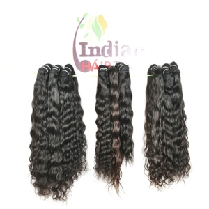 Wholesale Indian Natural Women Water Wave Style Cuticle Aligned Virgin Deep Wave Remy None Chemically Processed Wavy human <b>Hair</b> - Product Image 1