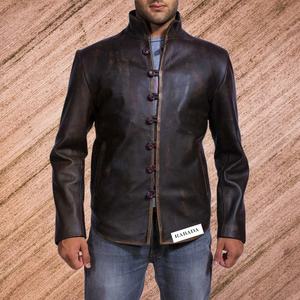 2023 veste en cuir marron foncé hommes vraie veste vestes en cuir pour hommes matériel de qualité supérieure - Product Image 4