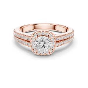 Anillo de Compromiso con Diamante de Laboratorio Redondo Brillante de 1.14 CT para Mujer, Claridad VVS-VS EF, Oro de 18K, 14K, 10K y Plata 925 - Product Image 3