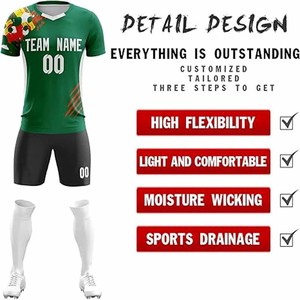 Conjuntos de camisetas de fútbol, ropa de fútbol por sublimación para camisetas de fútbol de práctica para hombres, ropa deportiva de fútbol personalizada, uniforme de equipo de fútbol - Product Image 4