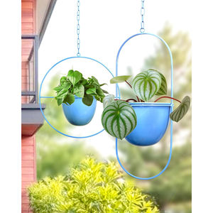 Jardinières de décoration de maison antiques Pots de fleurs suspendus Jardinières suspendues en métal de qualité exclusive Pots de fleurs au prix le plus bas - Product Image 1