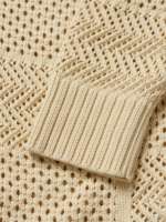 Vente en gros de pull en maille texturée pour homme personnalisé Cardigan en coton à manches longues en tricot ouvert