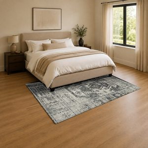 <b>RUGS</b> DEPOT LXDP-0786 Wholesale <b>Charcoal</b> <b>Grey</b> Designer Pattern Digital Printed Machine Washable Chenille Area <b>Rug</b> Non Slip - Product Image 3