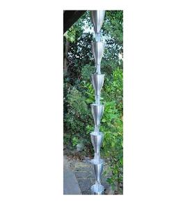 Chaîne de pluie en métal de taille personnalisée pour ornements de jardin ou décoration en couleur argent avec finition élégante à des prix bon marché - Product Image 1