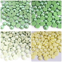 Coloré Céramique AB Pierres Plat Perle Strass Applique En Gros En Vrac À Vendre