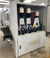 Machine de ponçage, de meulage et de polissage à bande large automatique pour surfaces en bois MDF, à vendre, ponceuse à bande large robuste