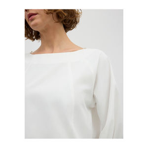 Chemisier en mélange de coton pour femme avec manches raglan et découpe en forme de coupelle - Product Image 4