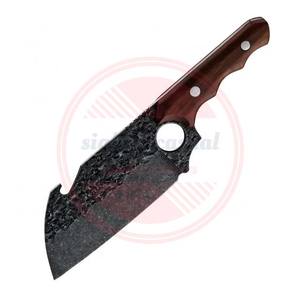 Top Selling Handmade High Carbon Stainless Steel Cleaver Chef <b>Boning</b> <b>Knife</b> With Wood <b>Handle</b> With Leather Cover - Product Image 4