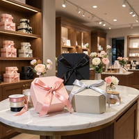Boîte cadeau magnétique rose personnalisée de luxe avec logo, emballage cadeau magnétique avec insert en mousse EVA