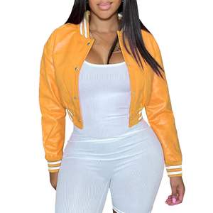 Veste de baseball pour femmes Veste universitaire pour femmes à manches longues Qualité supérieure Meilleure vente Veste Letterman en satin pour femmes - Product Image 5