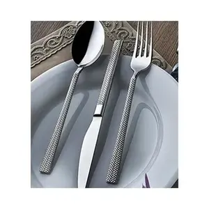 Recién llegado, juego de cubiertos de acero inoxidable con espejo de Color dorado de diseño Simple para utensilios de cocina y vajilla, juegos de artículos de hotel - Product Image 3