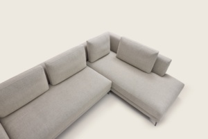 Modern Italian Five-Seat <b>Corner</b> <b>Sofa</b> High Quality Portofino Fabric <b>Cover</b> for Hotels Sky Blue Apartments Malls Villas - Product Image 4