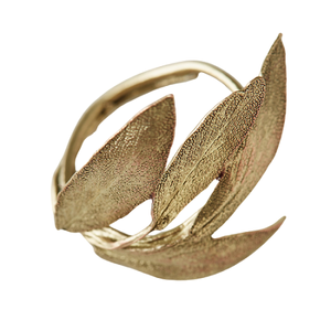 Anneau en papier de soie en aluminium de conception de feuille avec la taille et la forme personnalisées de qualité supérieure - Product Image 1