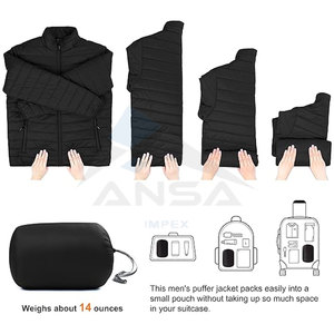 Chaqueta acolchada personalizada para hombre, marca OEM, estampado de bordado de pantalla, Abrigo acolchado ligero resistente al agua, nieve, esquí al aire libre - Product Image 6