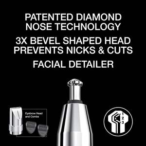 Tondeuse portable pour le nez, les oreilles et les sourcils en métal et plastique pour hommes, électrique ou alimentée par USB, pour usage domestique - Product Image 2