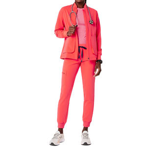 Dernier modèle de tunique uniforme extensible pour spa de beauté Ensembles de gommage pour infirmière de laboratoire hospitalier tissé respirant - Product Image 2