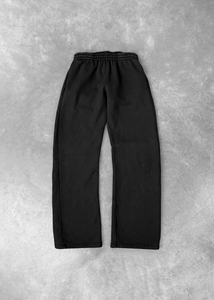 Pantalon de jogging ample et large en molleton gris 340 GSM pour homme, style streetwear, avec logo imprimé - Product Image 2