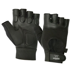 Guantes de cuero antideslizantes para gimnasio, Unisex, de cuero, para levantamiento de pesas, al por mayor - Product Image 4