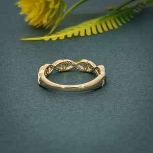 Nueva llegada IGI certificado VVS laboratorio cultivado diamante chapado en oro 925 Plata infinito anillo de bodas banda para mujer joyería mayorista - Product Image 4