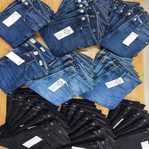 Jeans en denim décontractés pour hommes de haute qualité avec étiquettes de marque excédentaires, lot de vêtements pour hommes en provenance de Chine, jeans en denim neufs - Product Image 5