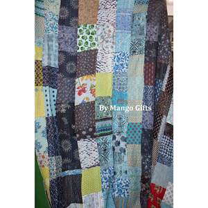 Wholesale Patchwork Vintage <b>Kantha</b> Quilt Bedspread Queen Size 100% Cotton Indian Bedcover Ralli <b>Throws</b> for Home Use - Product Image 2