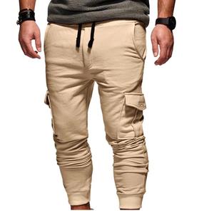 Pantalon cargo OEM pantalon cargo conçu pour les états-unis décontracté cheville nouée cordon coton hommes résistant à l'usure grande taille Hip Hop - Product Image 4