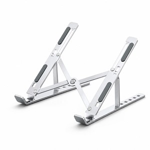 <strong>Adjustable</strong> Metal Tablet PC Stand Foldable Notebook Support Base Holder Cooling <strong>Riser</strong> Bracket Aluminum iPad Compatible <strong>Riser</strong> - Product Image 1