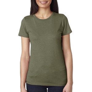 Vente en gros T-shirt de bonne qualité avec logo personnalisé pour filles T-shirt d'été ample à col rond 100% coton pour femmes Fabriqué au Bangladesh - Product Image 1