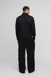 Sudadera Casual de Negocios al por Mayor, Talla Grande, Lisa, Negra, con Media Cremallera, Manga Larga, 100% Algodón - Product Image 2