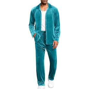 Prix réglable Hommes Velours Survêtement anti-rides respirant confortable léger hommes Velours Survêtement avec entièrement personnalisé - Product Image 6