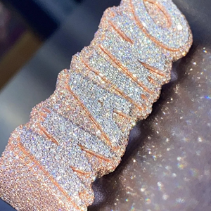 Men's Luxury <b>Costume</b> <b>Jewelry</b> Ring Trendy Hip Hop Style 10K 14K 18K <b>Gold</b> Full VVS Natural Diamond Rounded Baguette Moissanite - Product Image 4