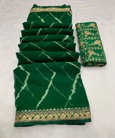 Look le plus magnifique Vhichitra soie lourde broderie travail Saree avec chemisier pièce femmes indiennes portent Sari pas cher prix en gros vêtement