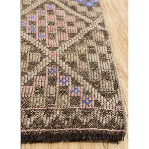 พรมขนสัตว์ถักมือสีน้ำตาลเบจ Nuray ลายเรขาคณิต สำหรับห้องนั่งเล่น ใช้ในบ้าน ทางเข้าบ้าน ห้องนอน ทางเดิน-Sdkl-25 - Product Image 4