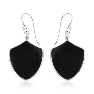 Top Demanded Black <b>Onyx</b> Shield <b>Earrings</b> Perfect for Everyday Wear or Parties and Special Occasions Use Available at Good Price - Product Image 4