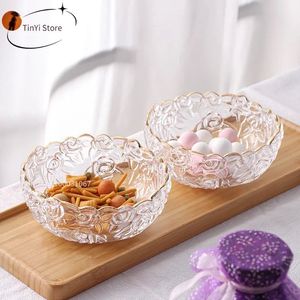 Bol de service de forme ronde en verre transparent de style moderne avec conception de crabes d'excellente qualité pour le service - Product Image 4