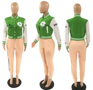 Customized Women's Winter Varsity <b>Jackets</b> Wool Body Turtleneck Collar Quick Dry Indoor Outdoor Baseball Letterman Patches - Product Image 6
