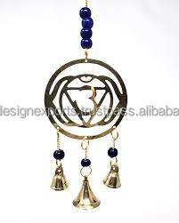 Seven Chakra Hanging Brass Bell <b>Wind</b> Chime OM Sign in Metal <b>for</b> <b>Garden</b> <b>Ornaments</b> - Product Image 2