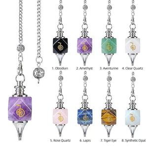 प्राकृतिक गुलाब क्वार्ट्ज शक्ति प्रतीक पेंडुलम क्रिस्टल डॉसिंग पेंडुलम क्रिस्टल डॉसिंग पेंडुलम - Product Image 2