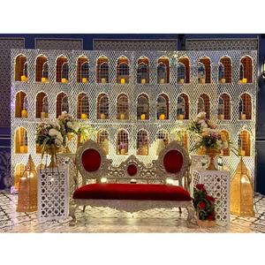 Moroccan Wedding <b>Antique</b> Decor <b>Frames</b> Panels Elegant Muslim wedding backdrop Handcrafted Golden <b>Photo</b> <b>Frame</b> DST Exports Canada - Product Image 2