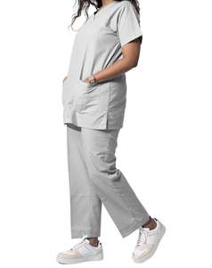 ANNO Hot Sale Unisex <b>Doctor</b> Uniforms Medical Nursing Scrubs Clinic Scrub <b>Sets</b> Short Sleeve Medical Scrubs Jogger <b>Sets</b> - Product Image 2