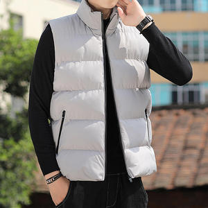 Custom Embroidery 90% <b>White</b> Duck Down Sleeveless Winter Puffer <b>Vest</b> for <b>Men</b> Casual Style Warm Fabric Top Seamless Craft - Product Image 4