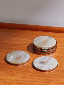 Sous-verres en corne carrée antiadhésive et antidérapante de qualité unique en pierre naturelle Sous-verres pour tasses à thé du fabricant indien - Product Image 4