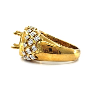 Livraison Rapide Bijoux de Haute Qualité Or Jaune Massif 18K Véritable Diamant Classique Bague de Mariage et de Fête Halo Femme - Product Image 2