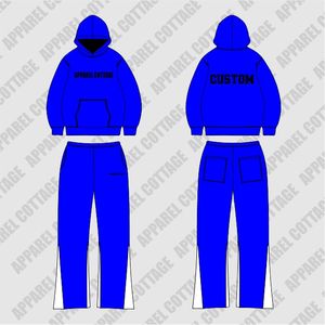 Jersey de felpa francesa de algodón 100% de alta calidad, pantalones de chándal, Sudadera con capucha inferior de socorro, conjuntos de logotipo de invierno con estampado OEM, traje estampado para hombre - Product Image 6