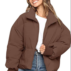 Nouvelle version femmes doudoune logo personnalisé nouvelle mode femmes Style long bulle doudoune veste doudoune hiver femmes doudoune manteaux vestes bouffantes Bomber Standard - Product Image 1