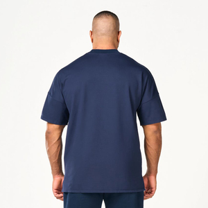 Camiseta de Verano para Hombre, Nuevo Diseño, Manga Corta, Talla Grande, Última Moda, Informal, 100% Algodón, Color Sólido, Lisa, Alta Calidad - Product Image 2