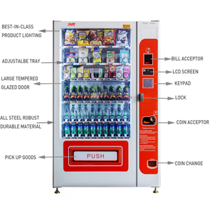 ซื้อเครื่องจำหน่ายสินค้าอัตโนมัติแบบสัมผัสหน้าจออัจฉริยะรุ่นใหม่จากโรงงาน ขนาดเล็ก สำหรับเครื่องดื่มและขนมขบเคี้ยว ความจุ 300-600 ชิ้น ระบบทำความเย็นด้วยคอมเพรสเซอร์/เทอร์โมอิเล็กทริก - Product Image 2